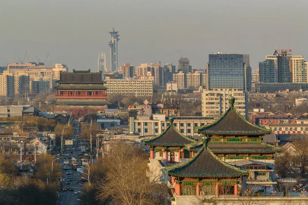 Panorama Della Città Beihai East Gate Nel Jingshan Park Vista — Foto Stock