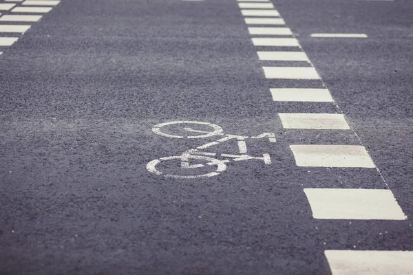 Cycling path in the city