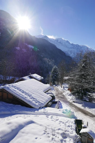 Vacaciones al pie del Mont Blanc, Francia — Foto de Stock