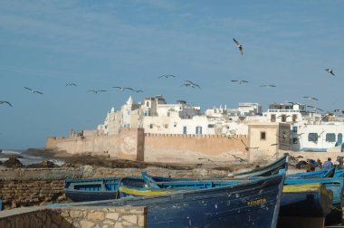 Fas 'ta küçük bir essaouira limanı.
