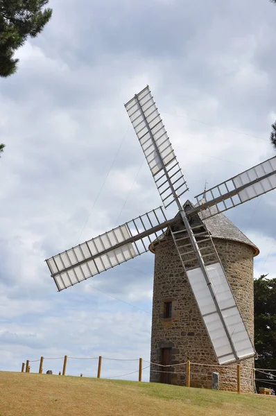 Windmühle Auf Dem Land Frankreich Müllers Lebensraum Für Die Mehlherstellung — Stockfoto