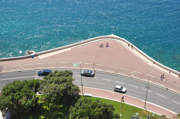 Widok Miasto Nicea Alpach Morskich Francja Piękny Jasny Kolor Tym — Zdjęcie stockowe
