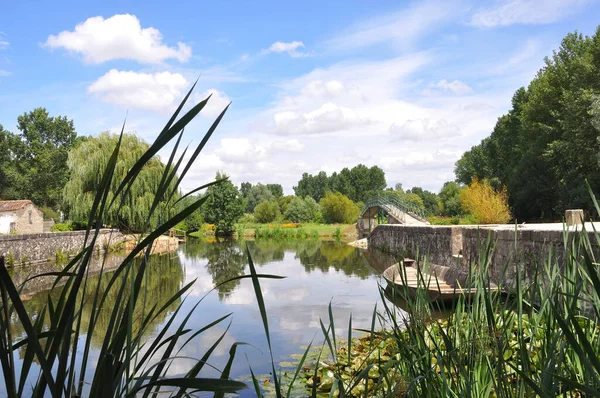 Promenade Dans Marais Poitevin Vendee France Lieux Calme Tranquillité Propices — Photo