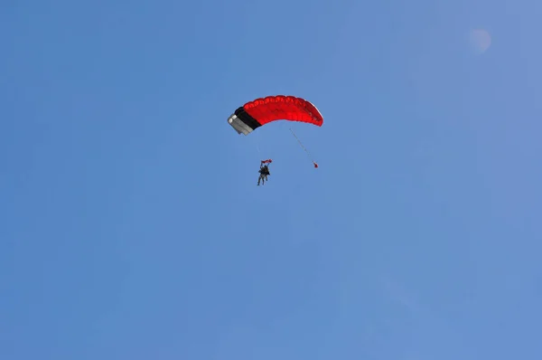 Lot Paralotnią Francja Przyjemność Latania Błękitnym Niebie — Zdjęcie stockowe