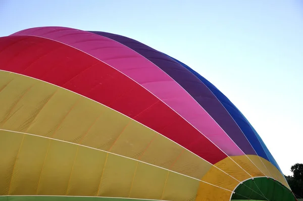 Vol Montgolfière Dans Vaucluse Dessus Village Roussillon France — Photo