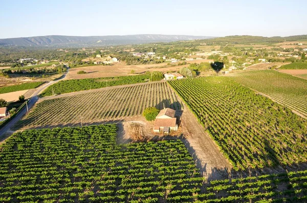 Heißluftballonfahrt Gewölbe Über Dem Dorf Roussillon Frankreich — Stockfoto