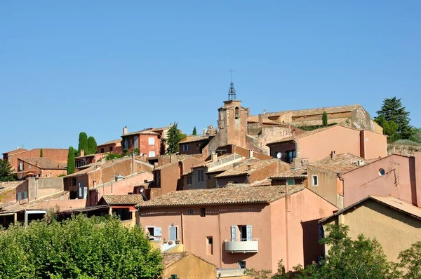 Pueblo Vaucluse Roussillon Bonnieux Entre Viñedo Pueblo Francia — Foto de Stock