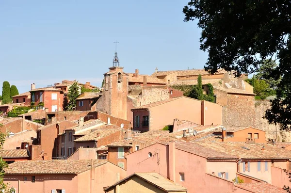 Aldeia Vaucluse Roussillon Bonnieux Entre Vinha Aldeia França — Fotografia de Stock