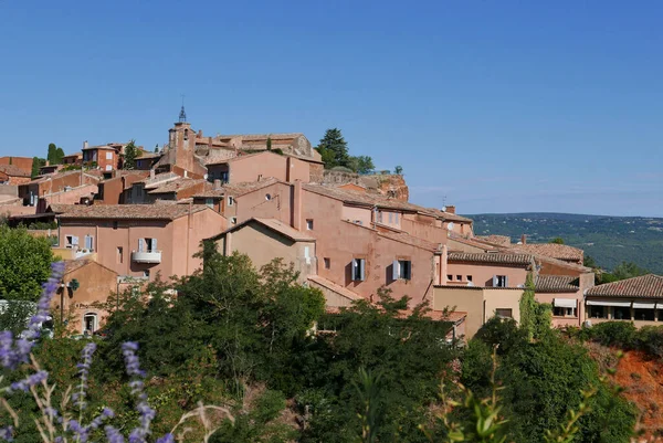 Dorf Von Vaucluse Roussillon Und Bonnieux Zwischen Weinberg Und Dorf — Stockfoto
