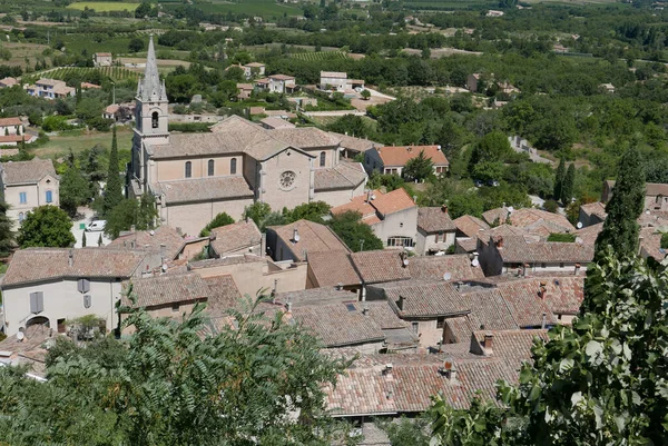 Aldeia Vaucluse Roussillon Bonnieux Entre Vinha Aldeia França — Fotografia de Stock