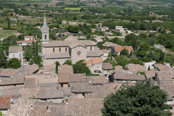 Dorf Von Vaucluse Roussillon Und Bonnieux Zwischen Weinberg Und Dorf — Stockfoto