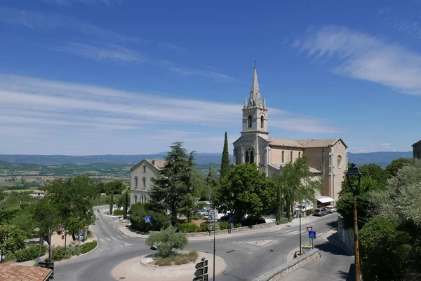 Dorf Von Vaucluse Roussillon Und Bonnieux Zwischen Weinberg Und Dorf — Stockfoto