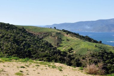 Güney Korsika 'nın güzel manzarası, Ajaccio, Fransa