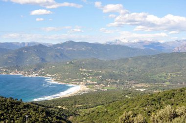 Güney Korsika 'nın güzel manzarası, Ajaccio, Fransa