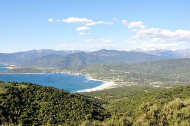 Güney Korsika 'nın güzel manzarası, Ajaccio, Fransa