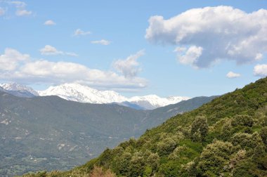 Güney Korsika 'nın güzel manzarası, Ajaccio, Fransa