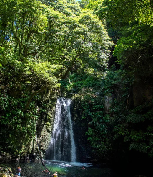 Walk Discover Prego Salto Waterfall Island Sao Miguel Azores Portugal — Stock Photo, Image