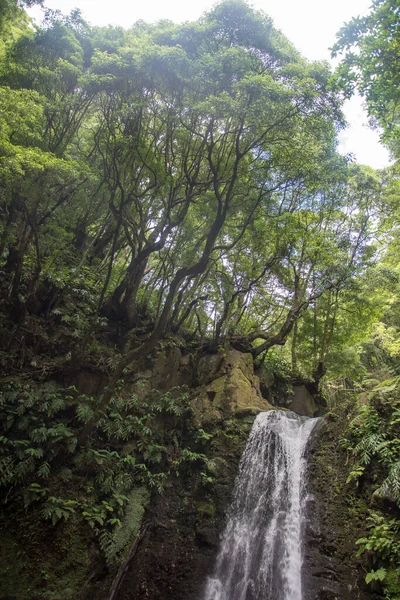 Wandern Und Entdecken Sie Den Prego Salto Wasserfall Auf Der — Stockfoto