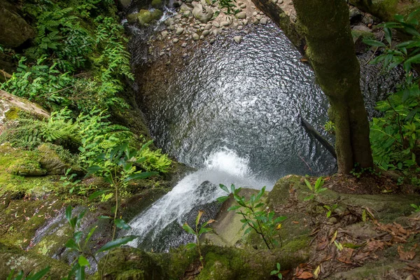 Caminhar Descobrir Prego Salto Cachoeira Ilha São Miguel Açores Portugal — Fotografia de Stock