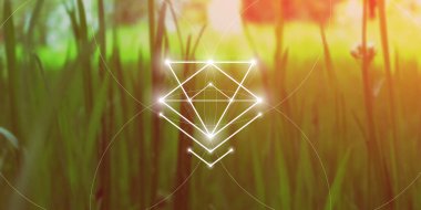 Kutsal geometri web pankartı. Doğada matematik, doğa ve maneviyat. Doğanın formülü.