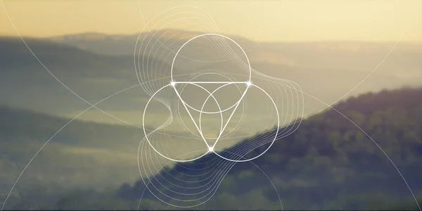 Kutsal geometri web pankartı. Doğada matematik, doğa ve maneviyat. Doğanın formülü.