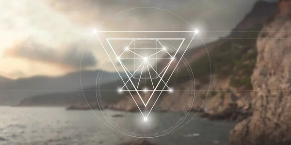 Kutsal geometri web pankartı. Doğada matematik, doğa ve maneviyat. Doğanın formülü.