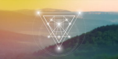 Kutsal geometri web pankartı. Doğada matematik, doğa ve maneviyat. Doğanın formülü.