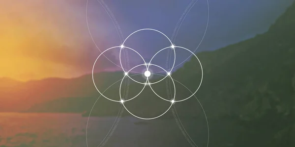 Kutsal geometri web pankartı. Doğada matematik, doğa ve maneviyat. Doğanın formülü.