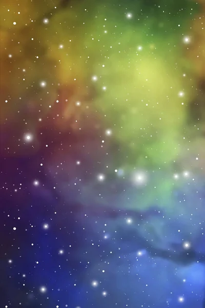 星相学神秘星系背景 五彩缤纷的外层空间 宇宙的矢量数字彩色图解 — 图库矢量图片