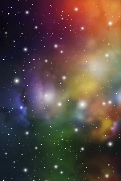 Astrologie Mystische Galaxie Hintergrund Farbenfroher Weltraum Vektor Digital Bunte Illustration — Stockvektor