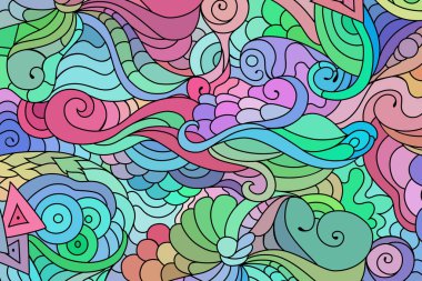 Zentangle, el çizimi çizimleriyle kabile süslerinden esinlenmiştir. Bohem soyut arkaplanı.