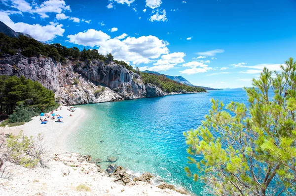 Adriyatik Denizi ve plajı ile sessiz görkemli bay görünümü