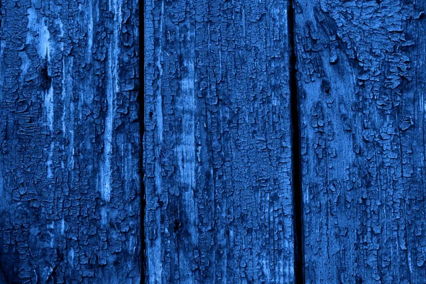 Textura de la antigua mesa de madera en color azul en color de moda en el año 2020 — Foto de Stock