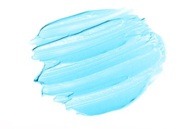 Beyaz arkaplanda izole edilmiş güzel desenli nane yeşili vuruşlar