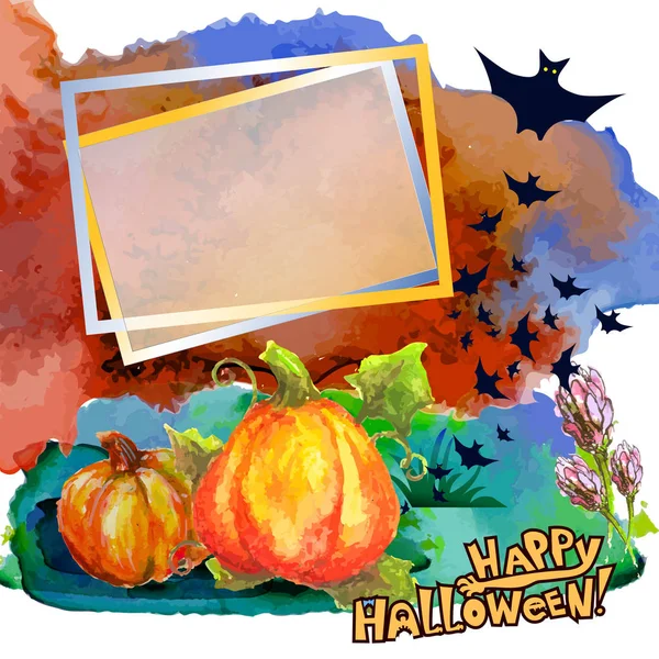 Carte cadre Halloween — Image vectorielle