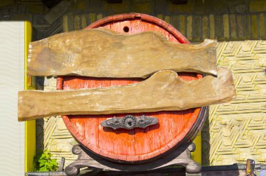 Tahta Tayland sanatı bir yerli Kore tapınağı