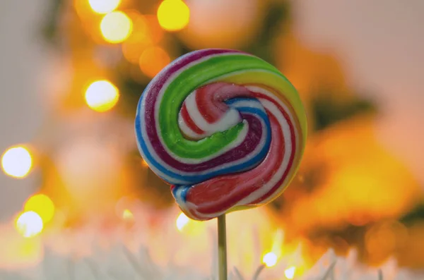 Colorful Lollipop Background Large Glass — Stock Photo, Image