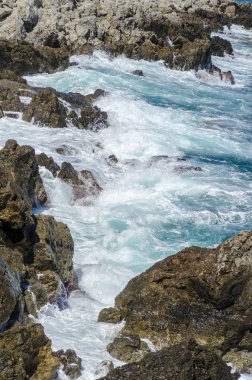 Sahildeki deniz dalgaları