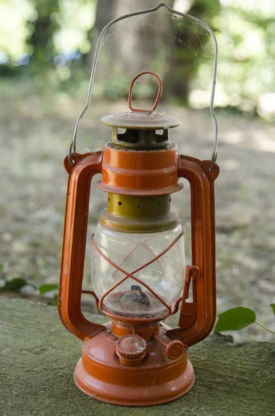 old kerosene lamp on the street