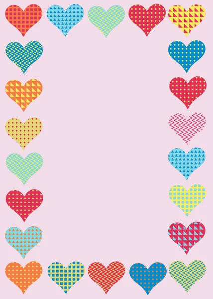 Frame with hearts for Valentine's day — Stock Vector
