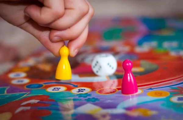 Home Bordspel Met Chips — Stockfoto