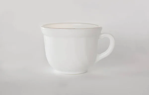White Ceramic Cup White Background — Stock Photo, Image