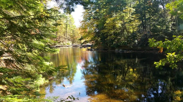 Río Wildcat Falls Nature Preserve Merrimack New Hampshire — Foto de Stock
