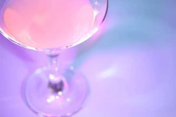 Glass Drink Pink Blue Lighting — Stock Photo, Image