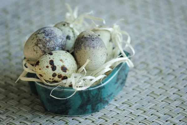 Quail Eggs Background Decorative — Stock Photo, Image
