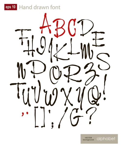 Handgeschriebene Alphabet Buchstaben Vektor. abc für Ihr Design. — Stockvektor