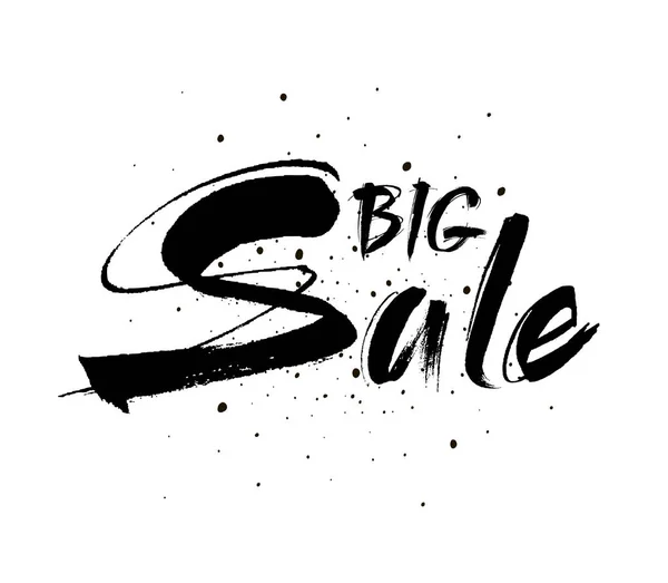 Big Sale. Drawn lettering. Sale vector typography. Usable for cards and posters, sale banners, billboards — Stock Vector