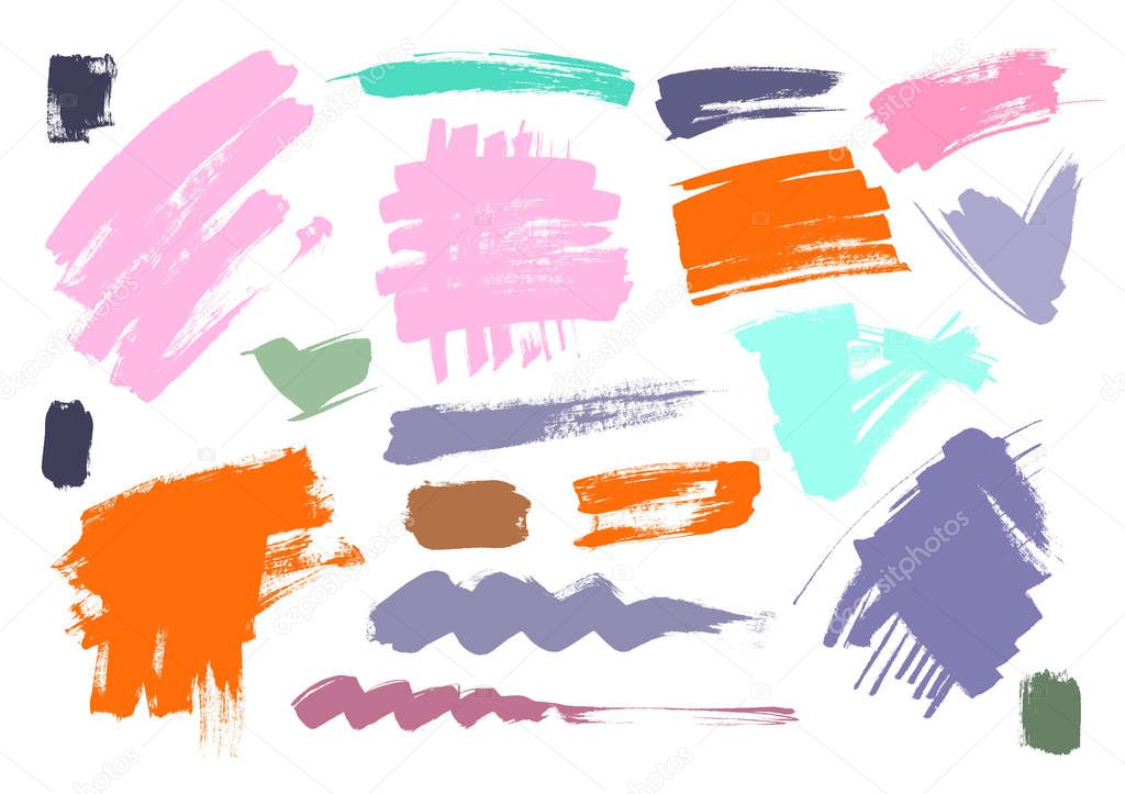 Brush grungy vector abstract hand-painted background. Grunge Brush Stroke. Modern Textured Brush Stroke