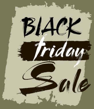 El yazı. Siyah Cuma satış.