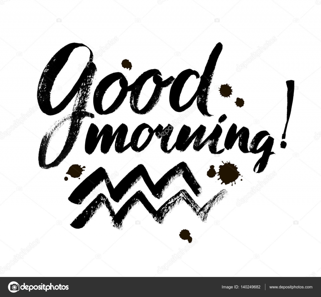 Good Morning lettering text — Stock Vector © FarbaKolerova #140249682